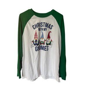 PJ Place Christmas Gnome White & Green Shirt